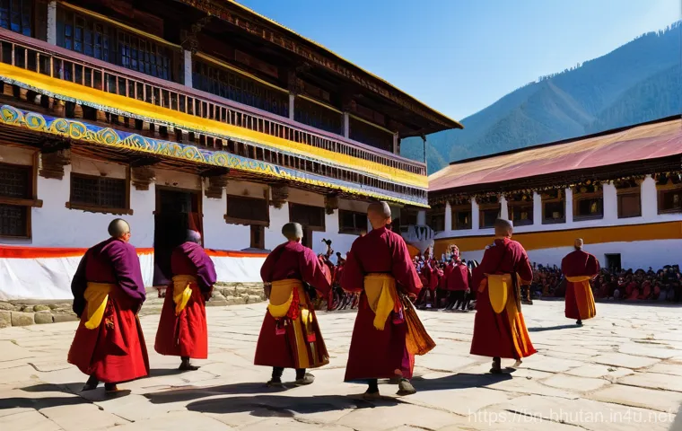 부탄의 공휴일과 기념일 - Prompt 1: Vibrant Bhutanese Thimphu Tsechu Mask Dance** 부탄의 공휴일과 기념일 - Prompt 1: Vibrant Bhutanese Thimphu Tsechu Mask Dance**