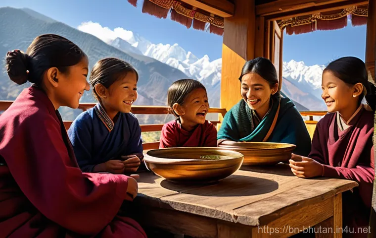 부탄 전통 소금 차 만드는 법 - A serene, close-up shot of an elderly Bhutanese woman, with kind eyes and traditional, modest clothi... 부탄 전통 소금 차 만드는 법 - A serene, close-up shot of an elderly Bhutanese woman, with kind eyes and traditional, modest clothi...