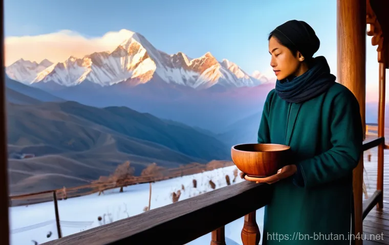 부탄 전통 소금 차 만드는 법 - A heartwarming scene of a Bhutanese family, including adults and children of various ages, all dress... 부탄 전통 소금 차 만드는 법 - A heartwarming scene of a Bhutanese family, including adults and children of various ages, all dress...